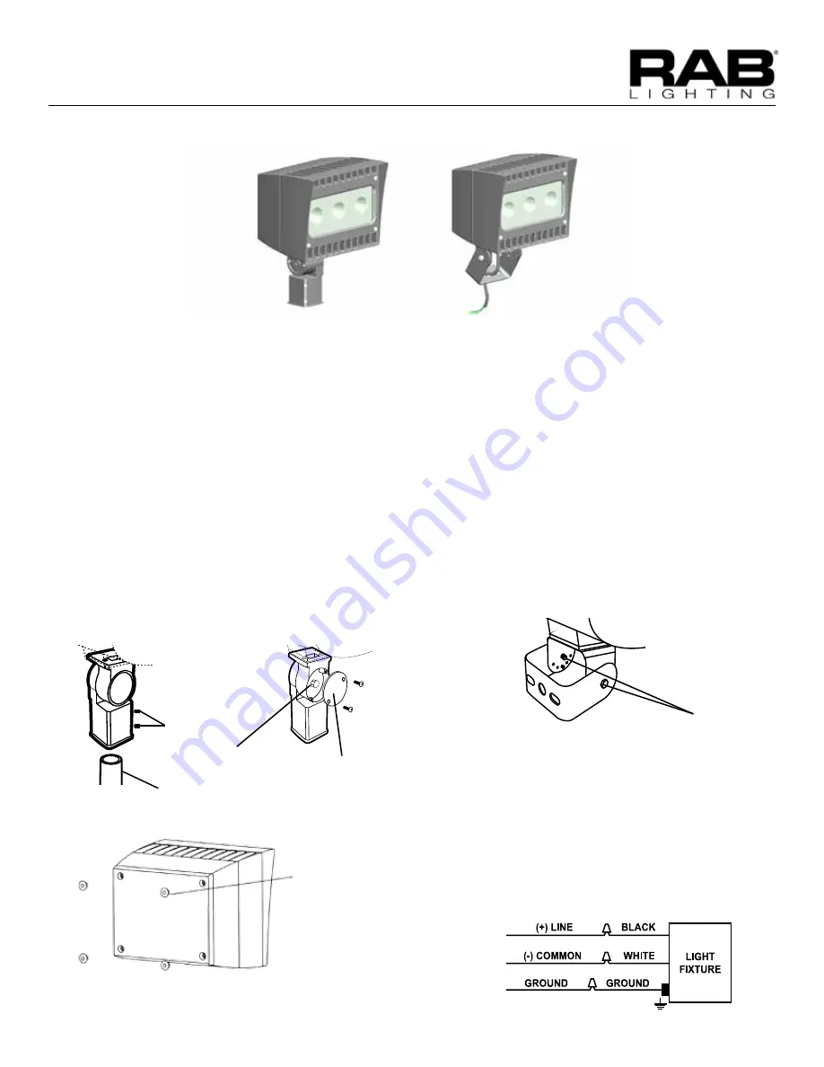 RAB Lighting EZLED Installation Instructions Download Page 1