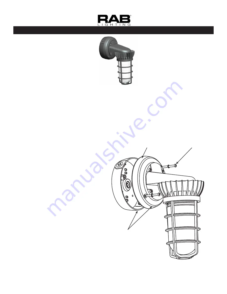 RAB Lighting VXBRLED Installation Instructions Download Page 1