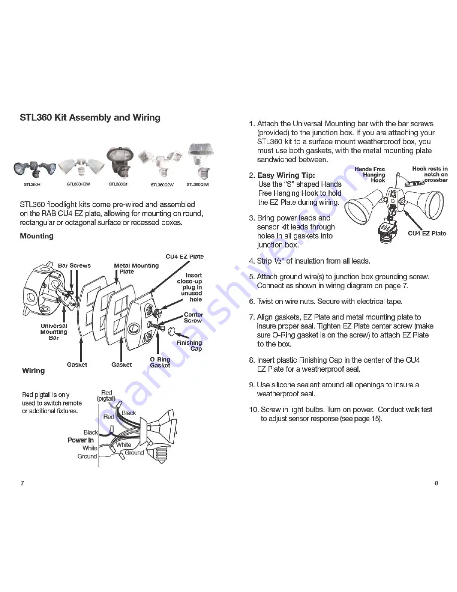 RAB Super Stealth 360 STL360HBW Installation Manual Download Page 5