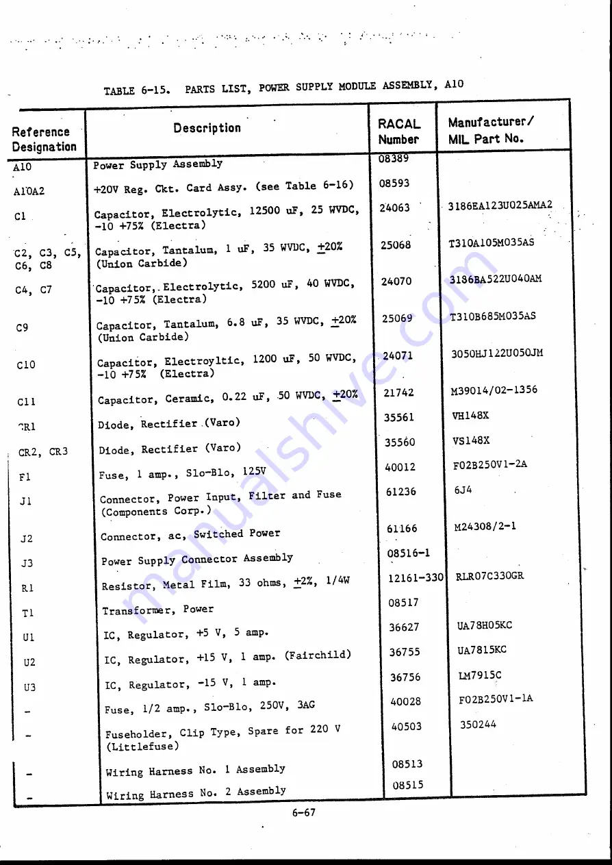 Racal Instruments RA6790/GM Instruction Manual Download Page 235