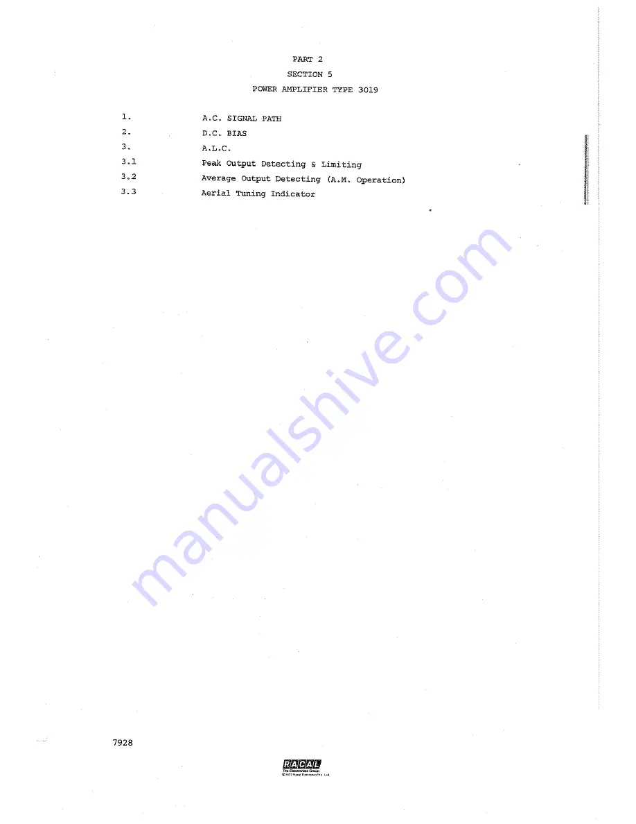 Racal Instruments TRA 7928 Technical Manual Download Page 53