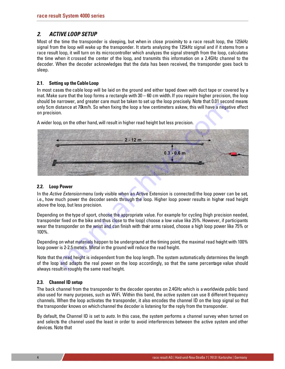 Race Result System 4000 Series User Reference Download Page 4