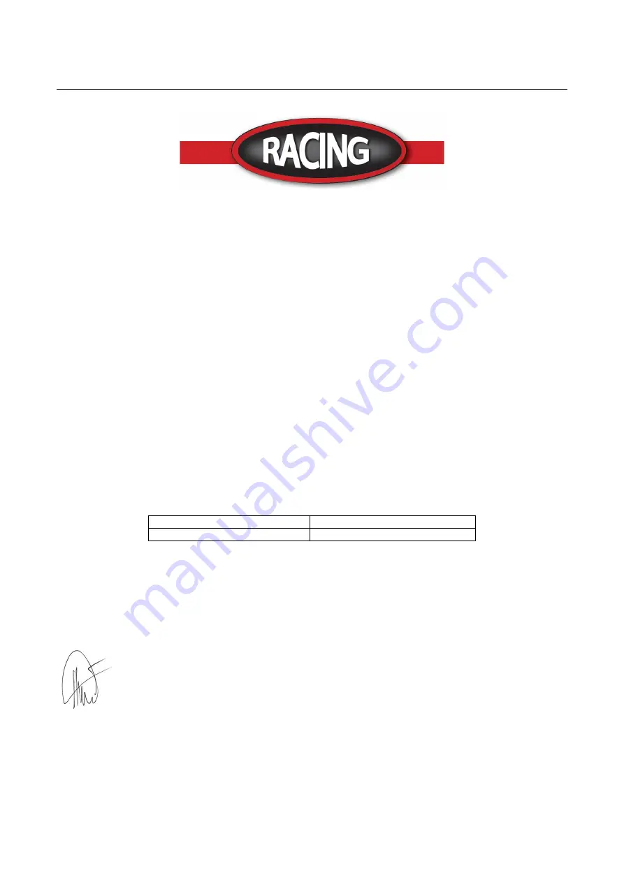 Racing RAC5073T-1 Instruction Manual Download Page 18