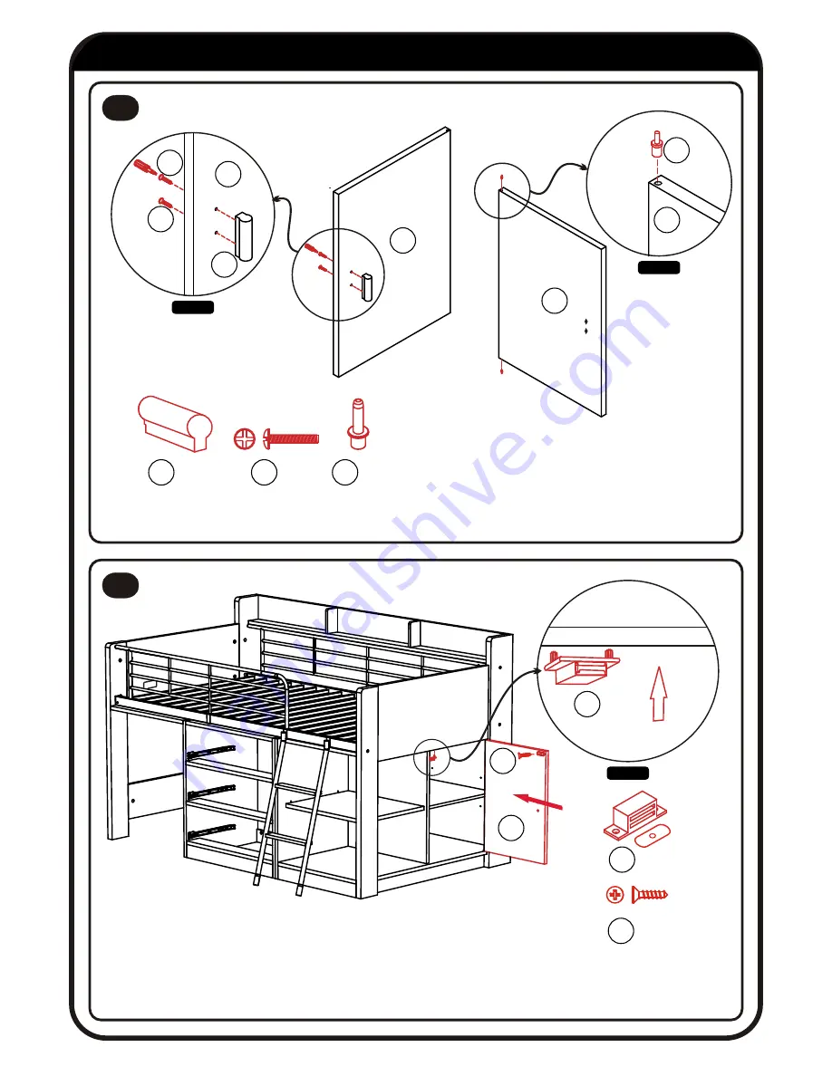 Rack furniture CHARLESTON LOFT BED Instruction Manual Download Page 30