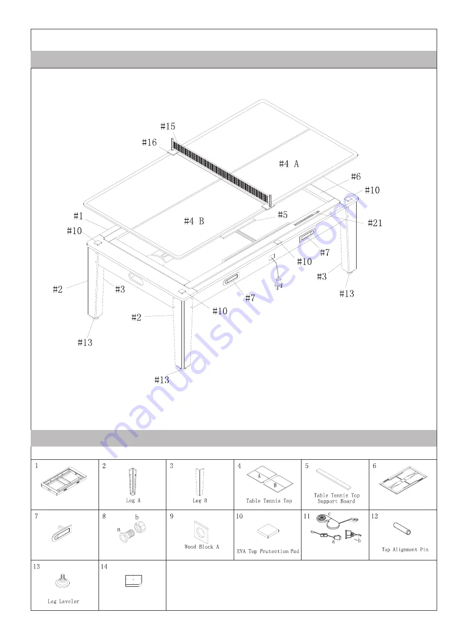 Rack Pool Tables T401G Manual Download Page 6