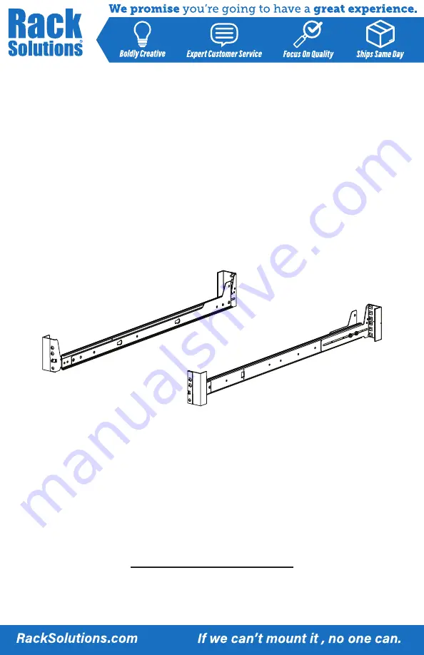 Rack Solutions 2URAIL-R7 Installation Instructions Download Page 1