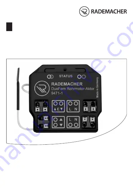 RADEMACHER DuoFern 9471-1 Instruction Manual Download Page 1
