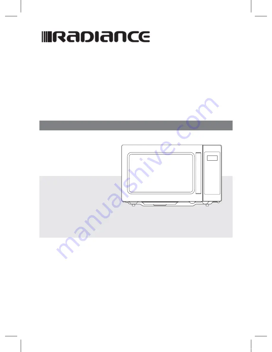 radiance TMW-1100C Operating Instructions Manual Download Page 1