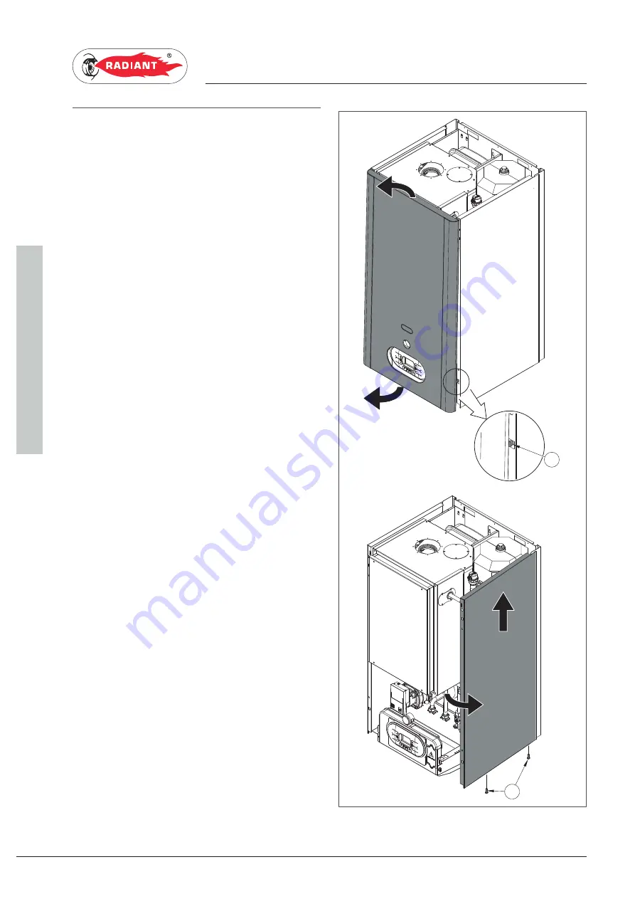 Radiant R2KA 28/20 Installation, Use And Maintenance Instruction Manual Download Page 54