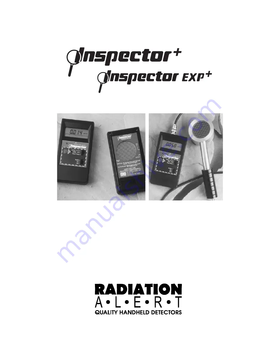 Radiation Alert Inspector+ Скачать руководство пользователя страница 1