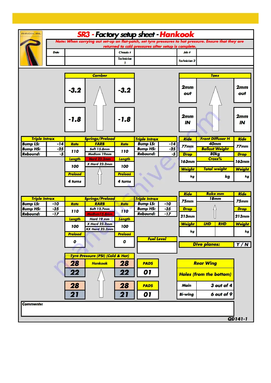 Radical Sportscars SR3 XX Owner'S Manual Download Page 24