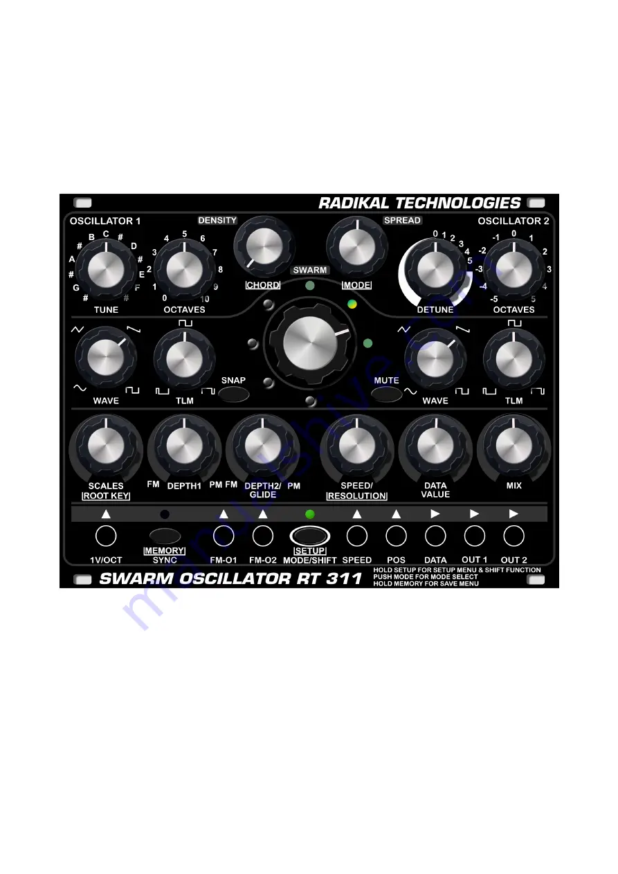 RADIKAL TECHNOLOGIES Swarm Oscillator RT-311 Manual Download Page 1