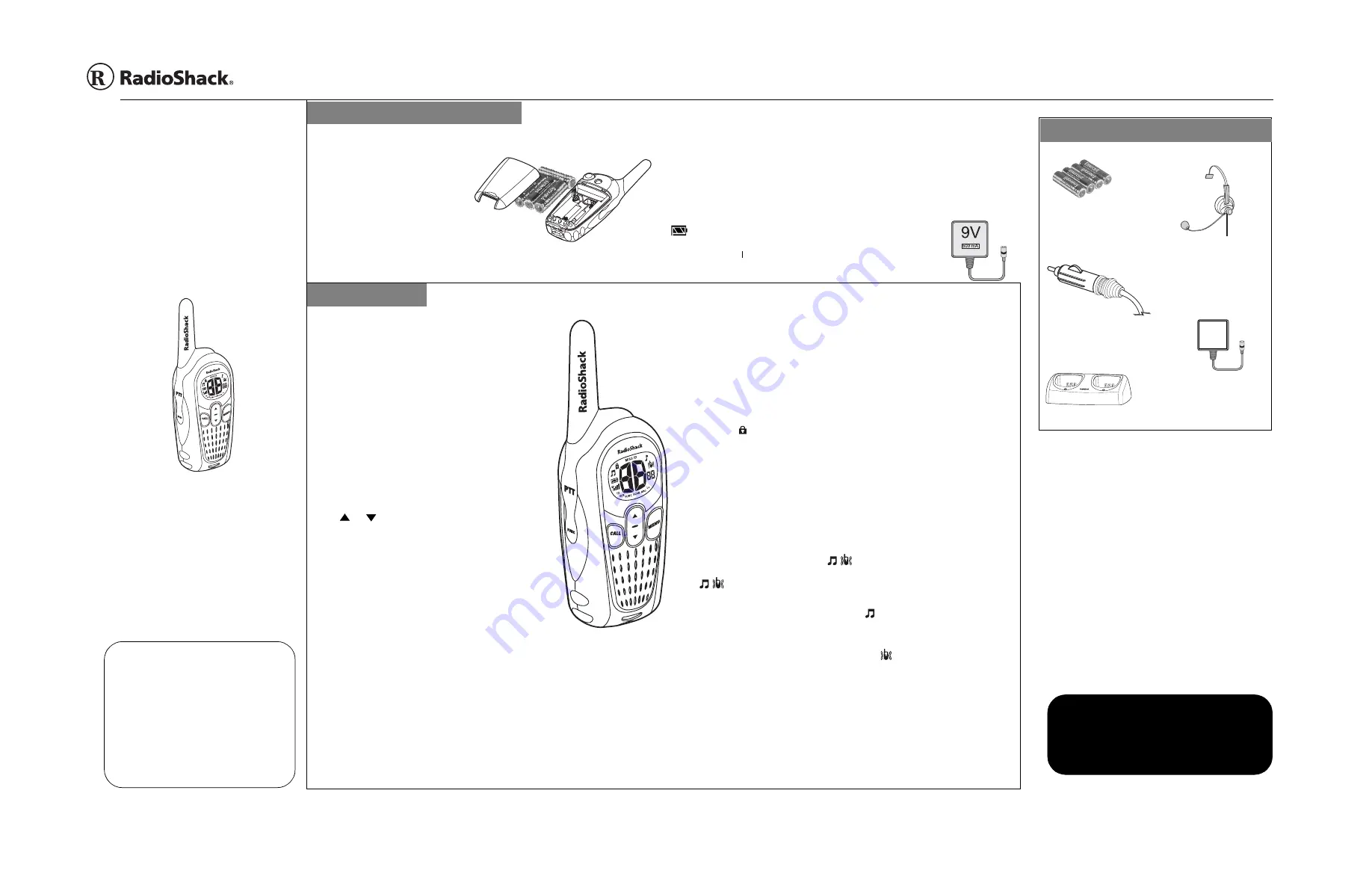 Radio Shack 05A03 Скачать руководство пользователя страница 1