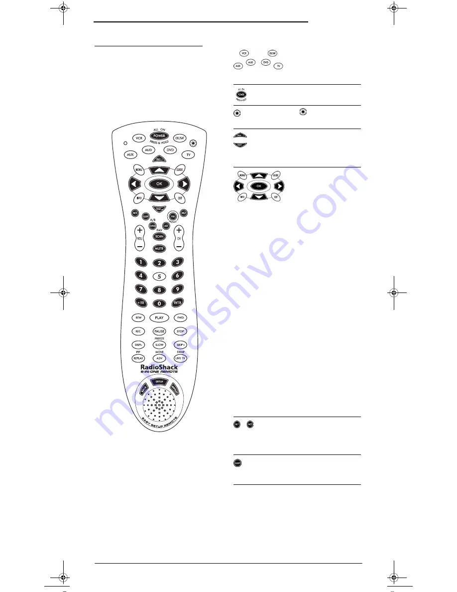 Radio Shack 15-2146 - Voice Prompt Universal Remote Owner'S Manual Download Page 3