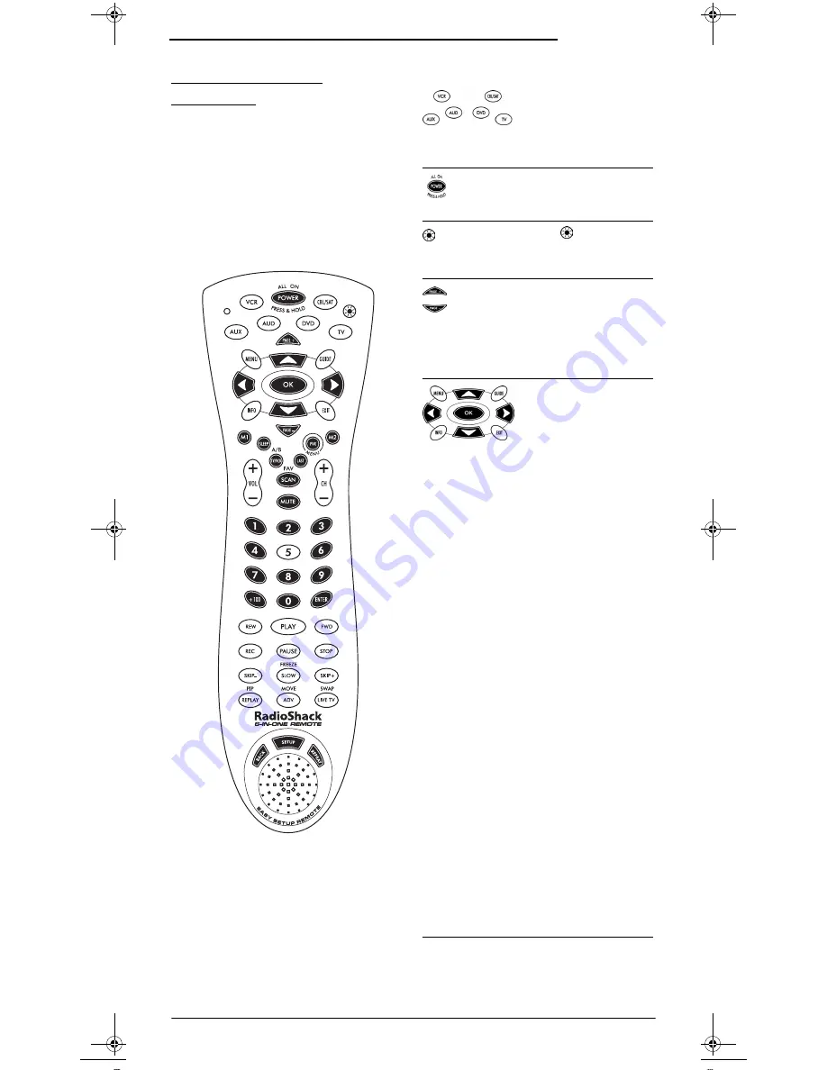 Radio Shack 15-2146 - Voice Prompt Universal Remote Owner'S Manual Download Page 17