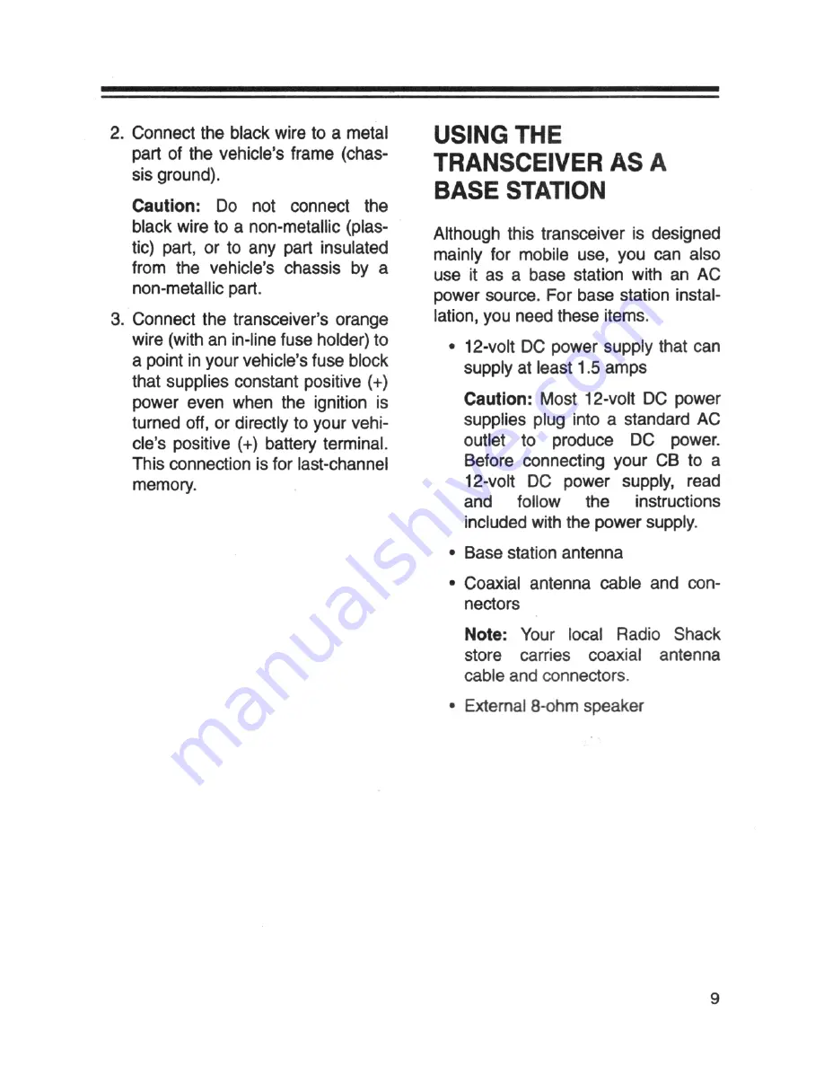 Radio Shack 21-1577A Owner'S Manual Download Page 10