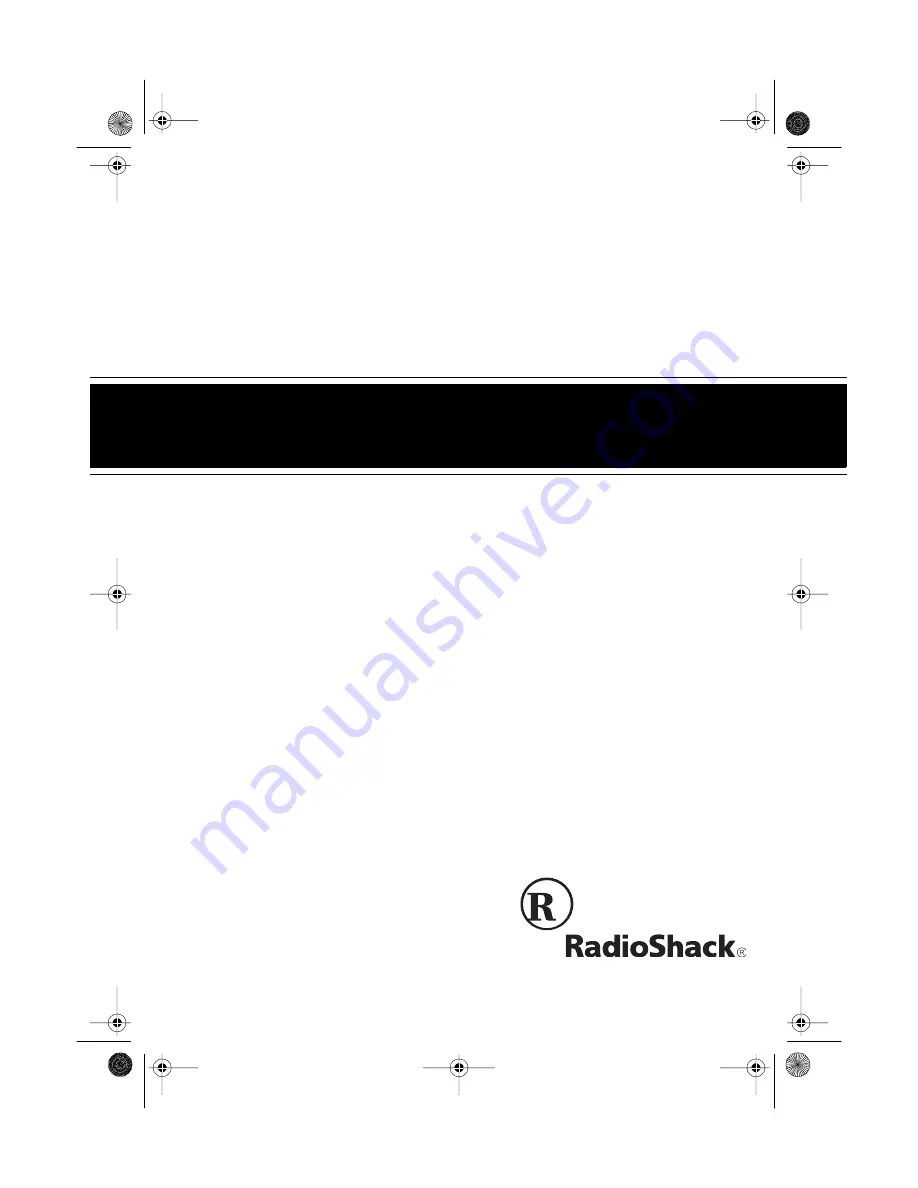 Radio Shack 43-473 Скачать руководство пользователя страница 1