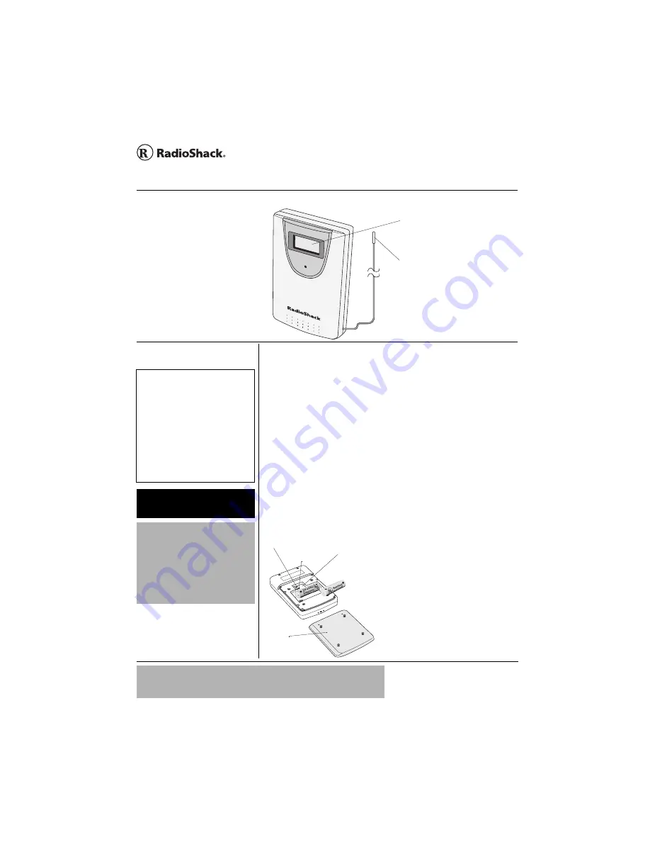 Radio Shack 63-1037 Owner'S Manual Download Page 1