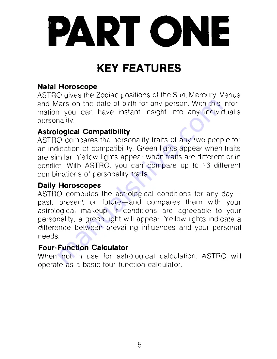 Radio Shack Astro Owner'S Manual Download Page 7