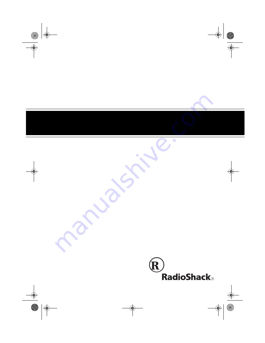 Radio Shack ET-1112 Скачать руководство пользователя страница 1