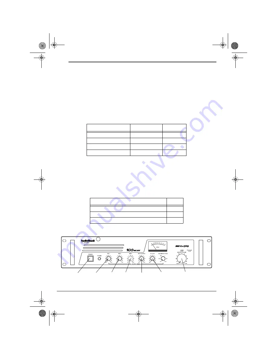 Radio Shack MPA-125 Скачать руководство пользователя страница 4