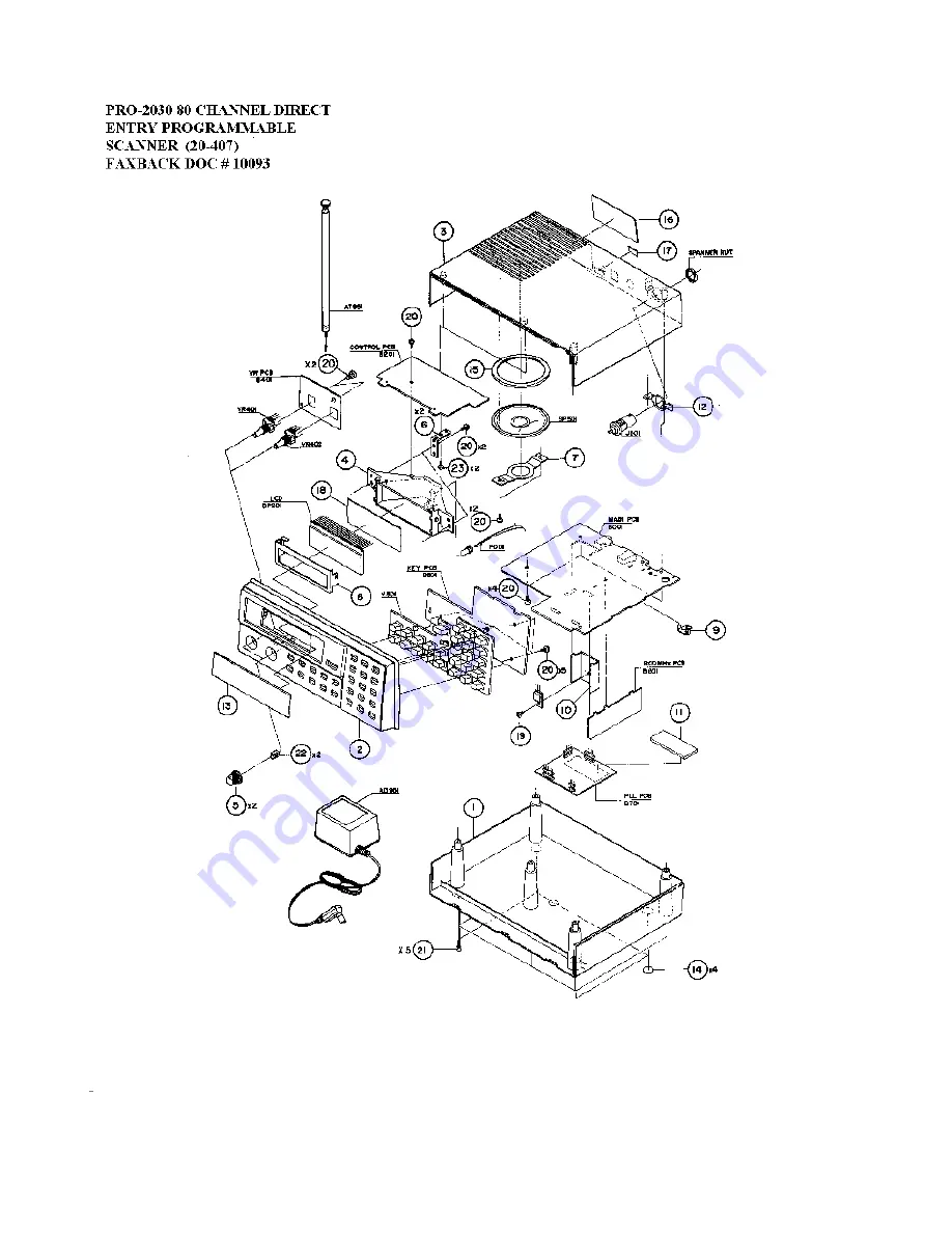 Radio Shack Realistic PRO-2030 Manual Download Page 20