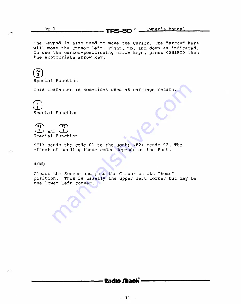 Radio Shack TRS-80 DT-1 Owner'S Manual Download Page 13