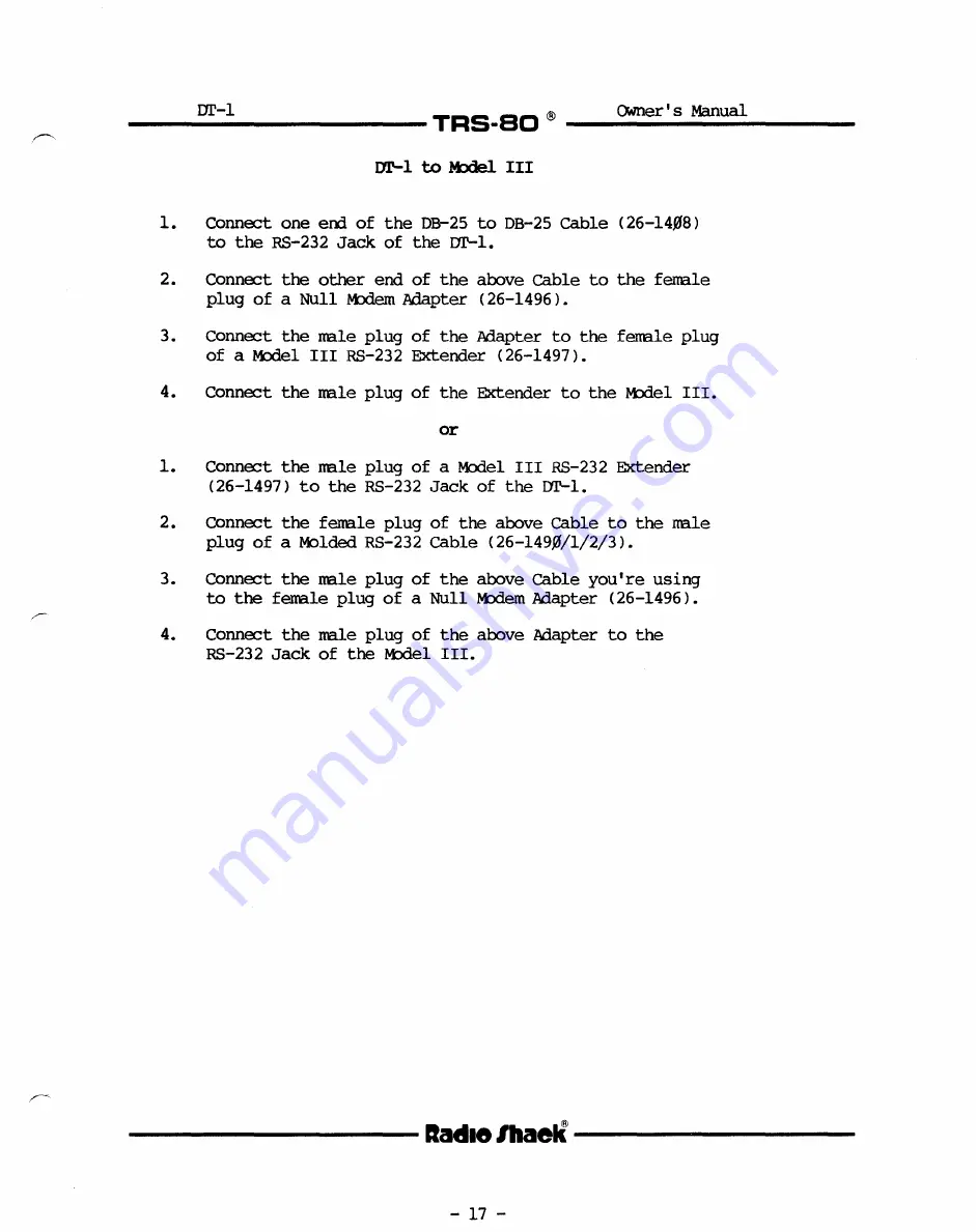 Radio Shack TRS-80 DT-1 Owner'S Manual Download Page 19