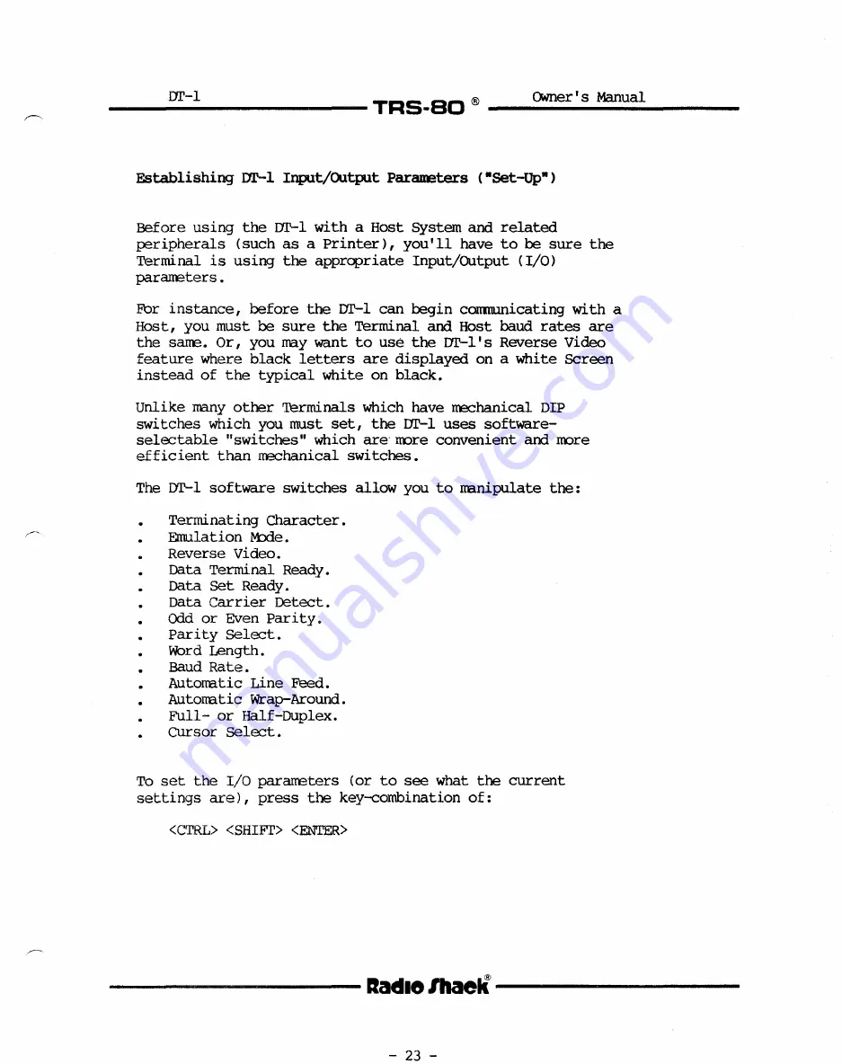 Radio Shack TRS-80 DT-1 Owner'S Manual Download Page 25