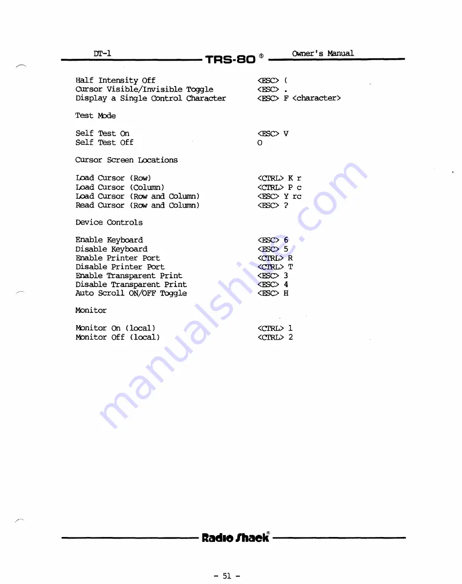 Radio Shack TRS-80 DT-1 Owner'S Manual Download Page 53