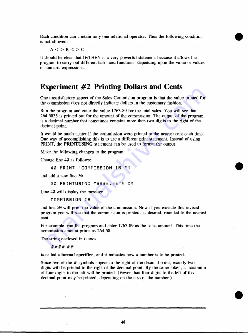 Radio Shack TRS-80 Model 100 Basic Manual Download Page 54