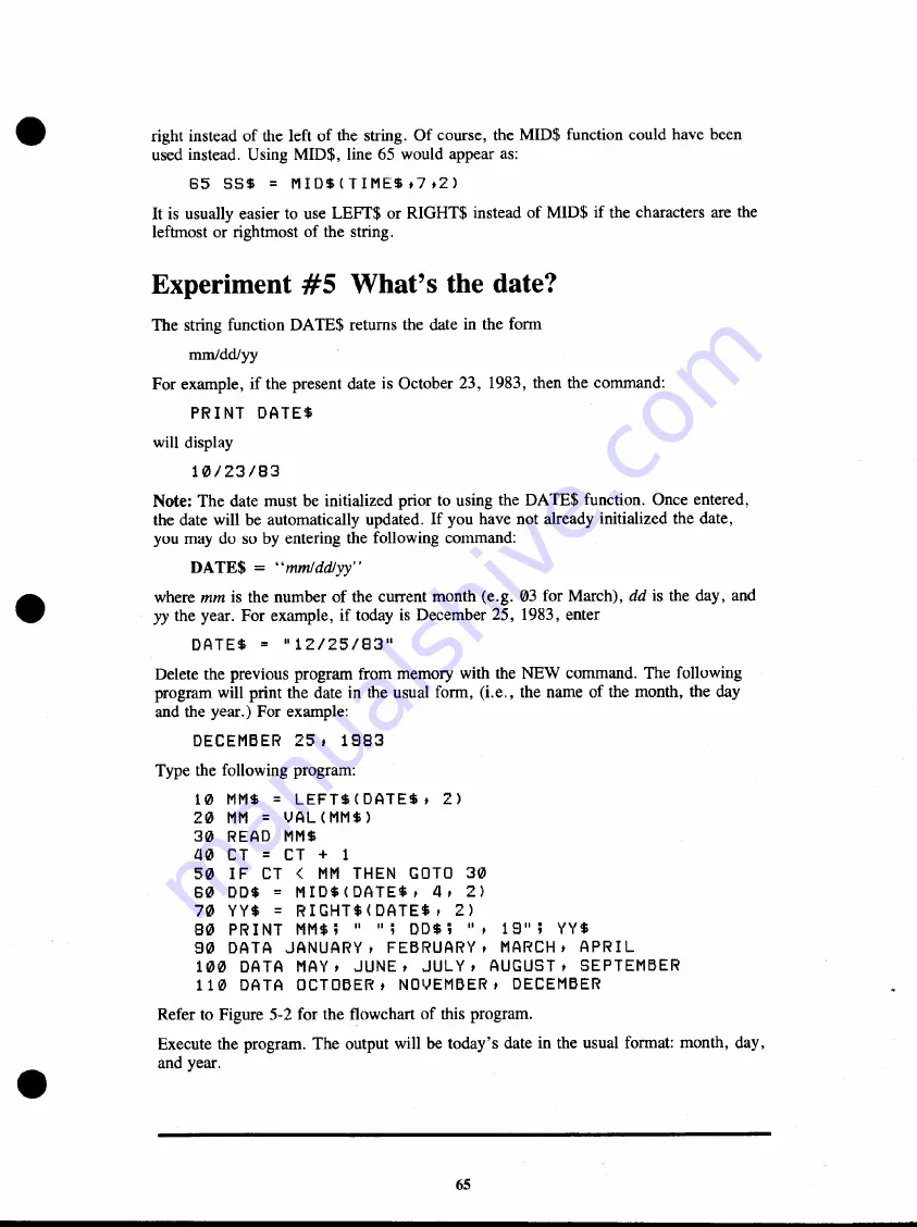 Radio Shack TRS-80 Model 100 Basic Manual Download Page 71