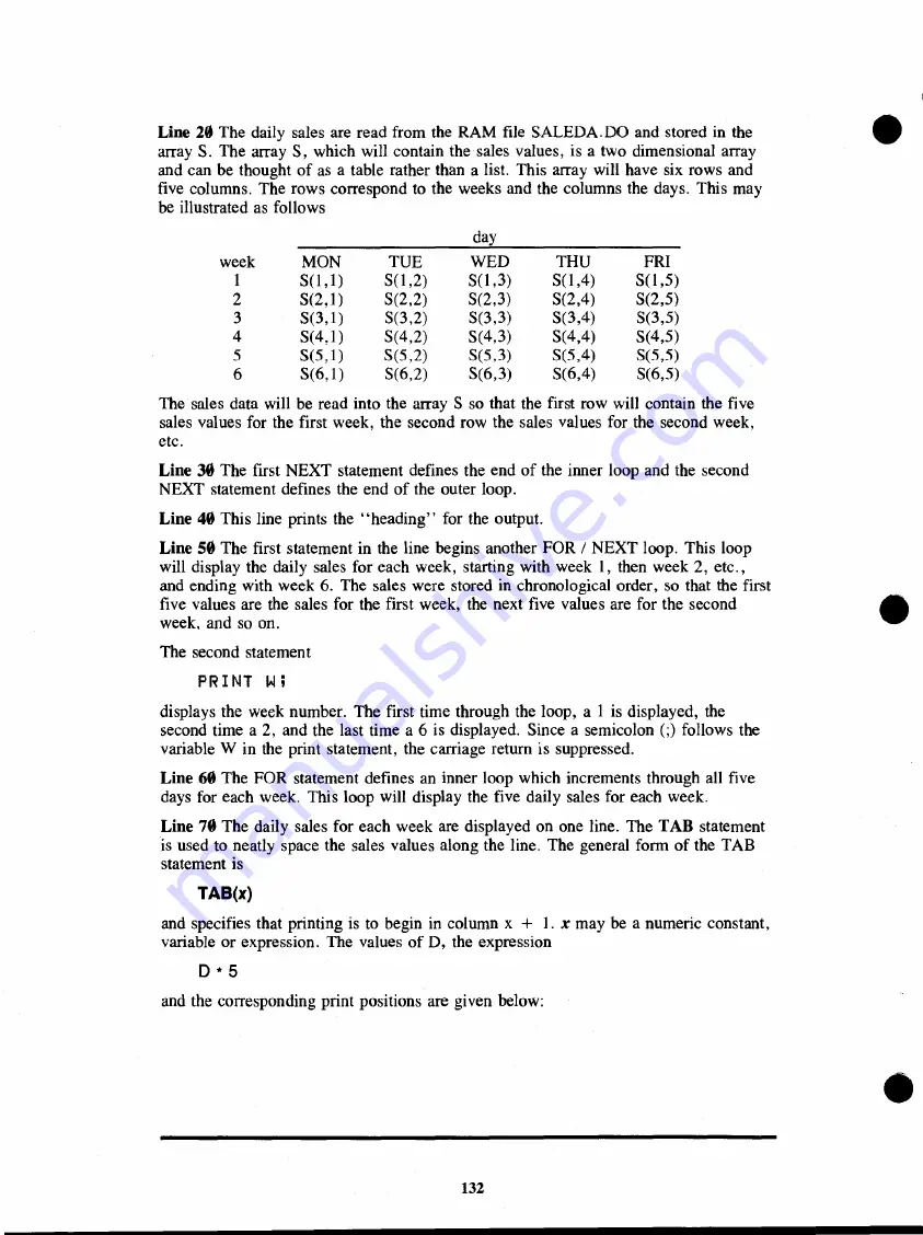 Radio Shack TRS-80 Model 100 Basic Manual Download Page 138