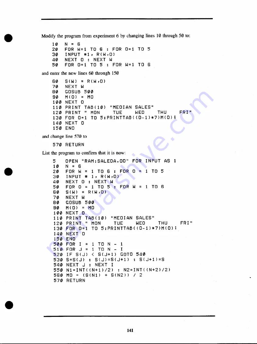 Radio Shack TRS-80 Model 100 Basic Manual Download Page 147