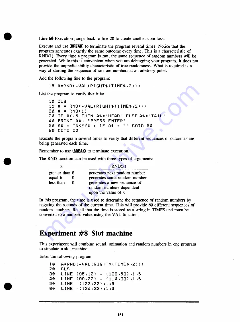 Radio Shack TRS-80 Model 100 Basic Manual Download Page 157