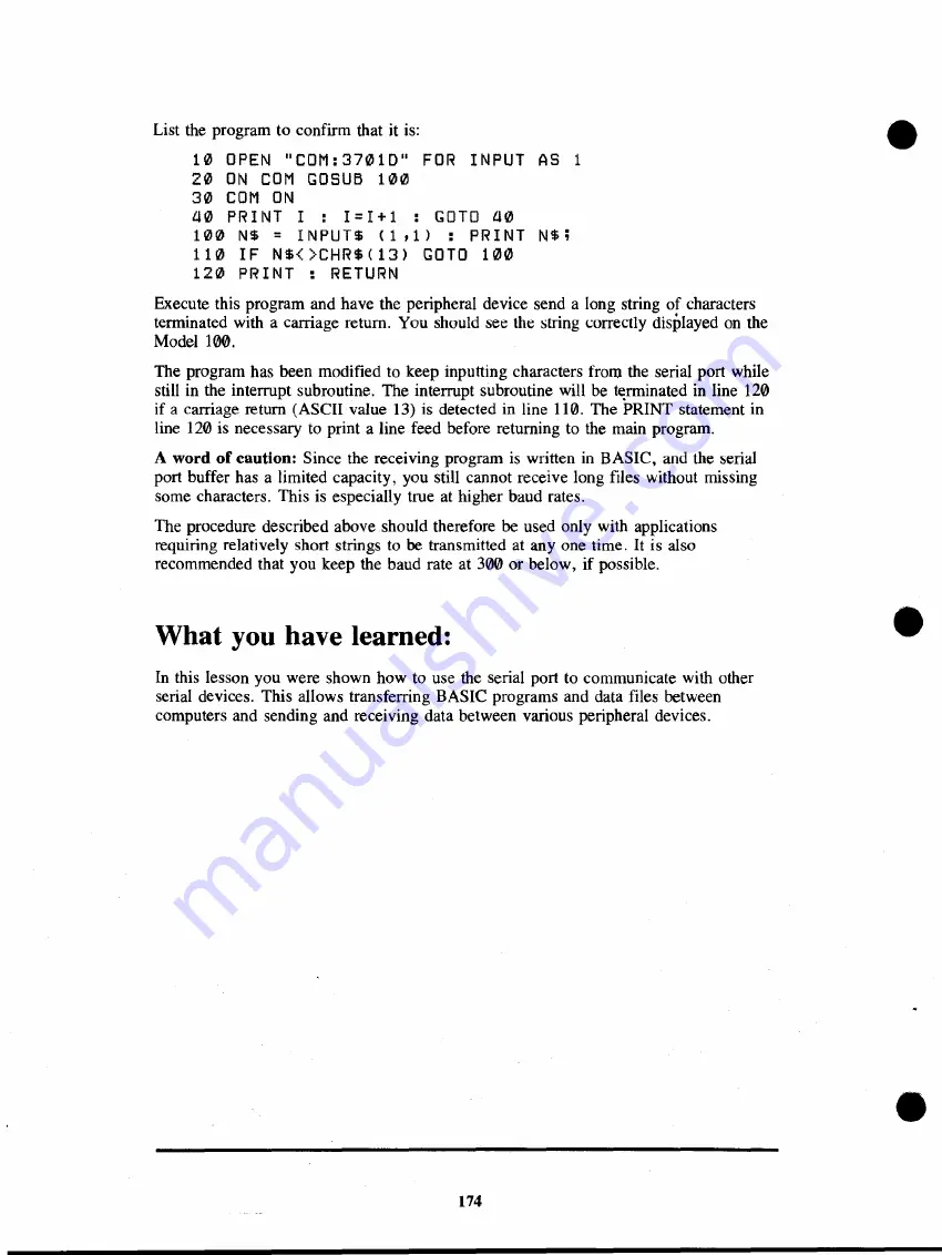 Radio Shack TRS-80 Model 100 Скачать руководство пользователя страница 180