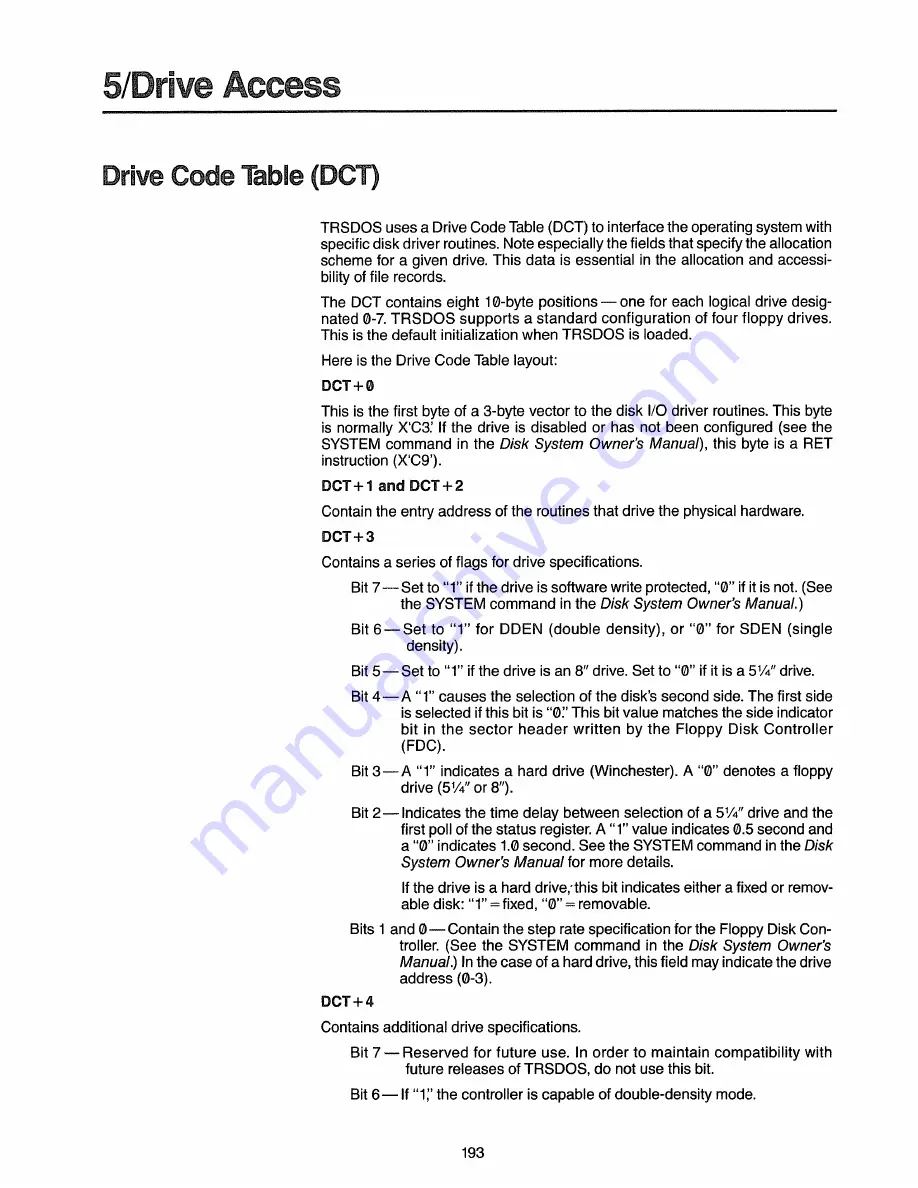 Radio Shack TRS-80 Model 4 Technical Reference Manual Download Page 210