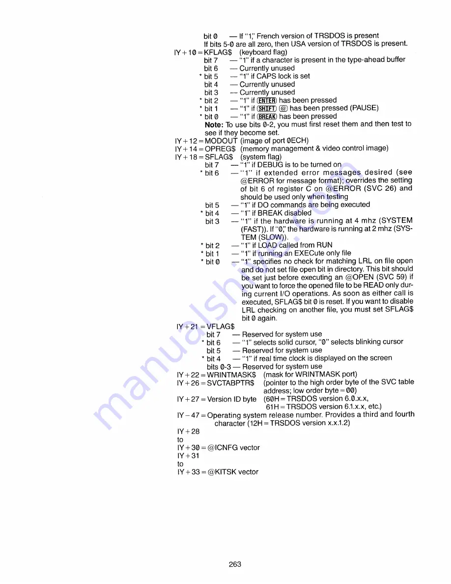 Radio Shack TRS-80 Model 4 Technical Reference Manual Download Page 280