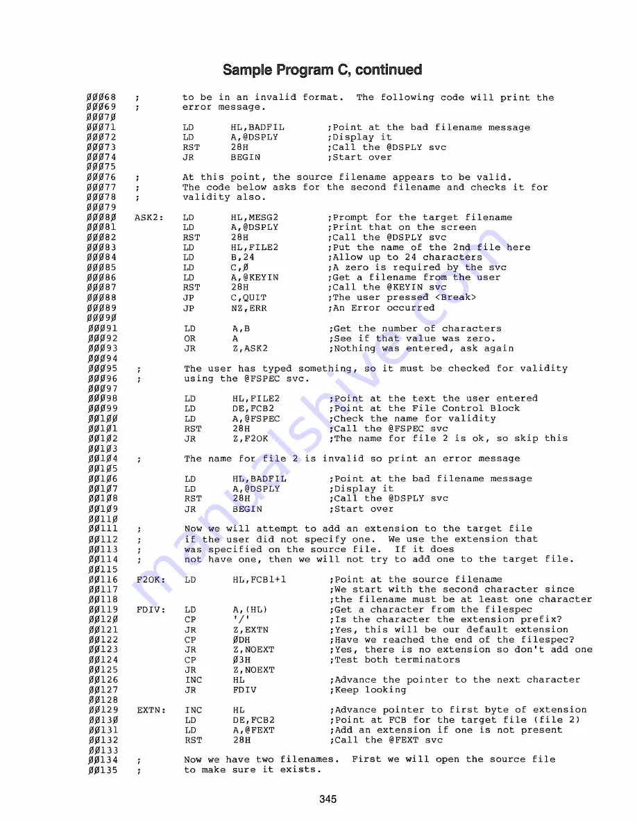 Radio Shack TRS-80 Model 4 Technical Reference Manual Download Page 362