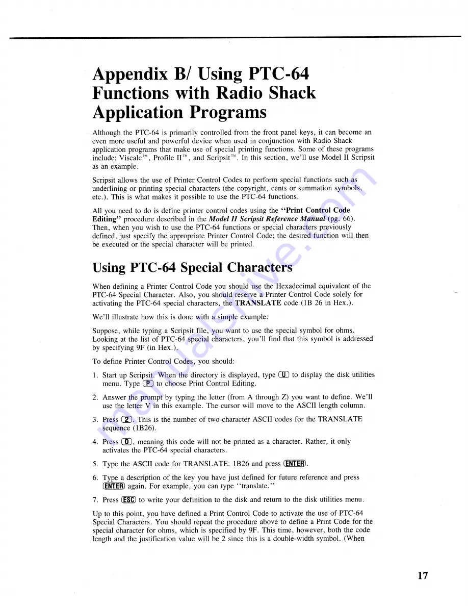 Radio Shack TRS-80 PTC-64 Скачать руководство пользователя страница 25