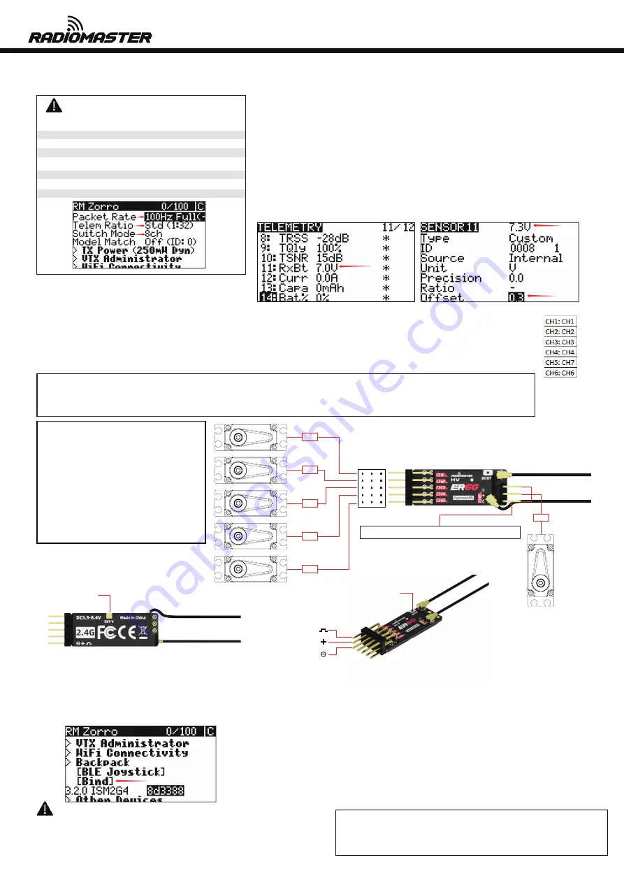 RadioMaster ER6G Quick Start Manual Download Page 2