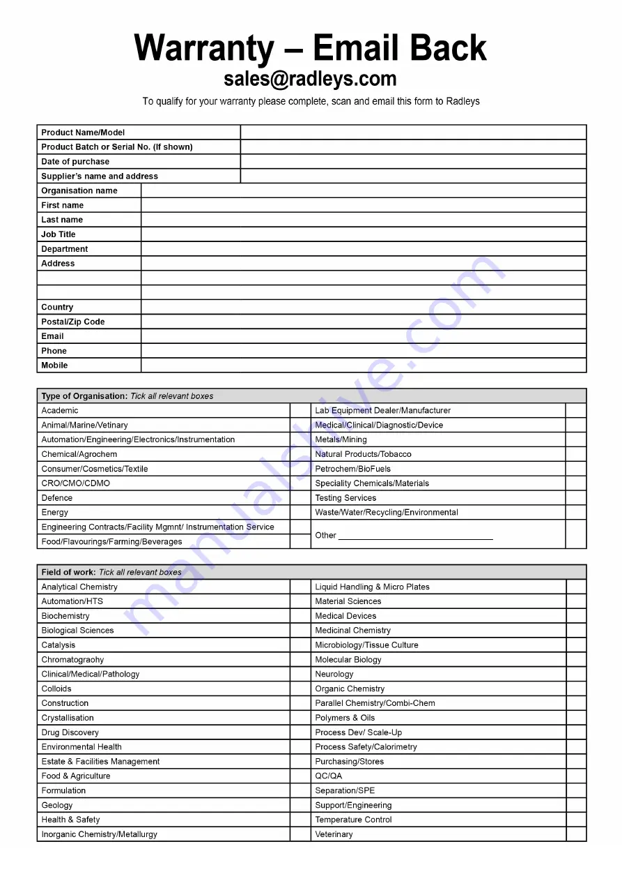 Radleys GreenHouse Instructions Manual Download Page 16