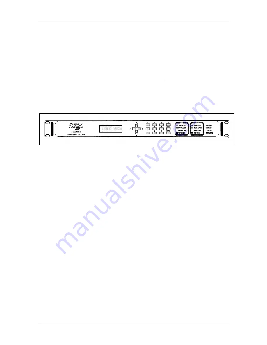 Radyne DMD2401 IBS Operation Manual Download Page 17