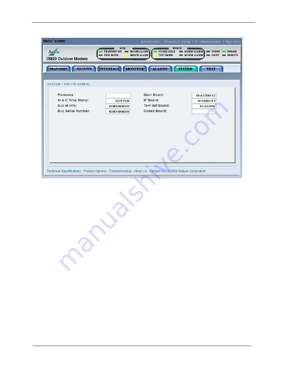 Radyne OM20 Installation And Operation Manual Download Page 131