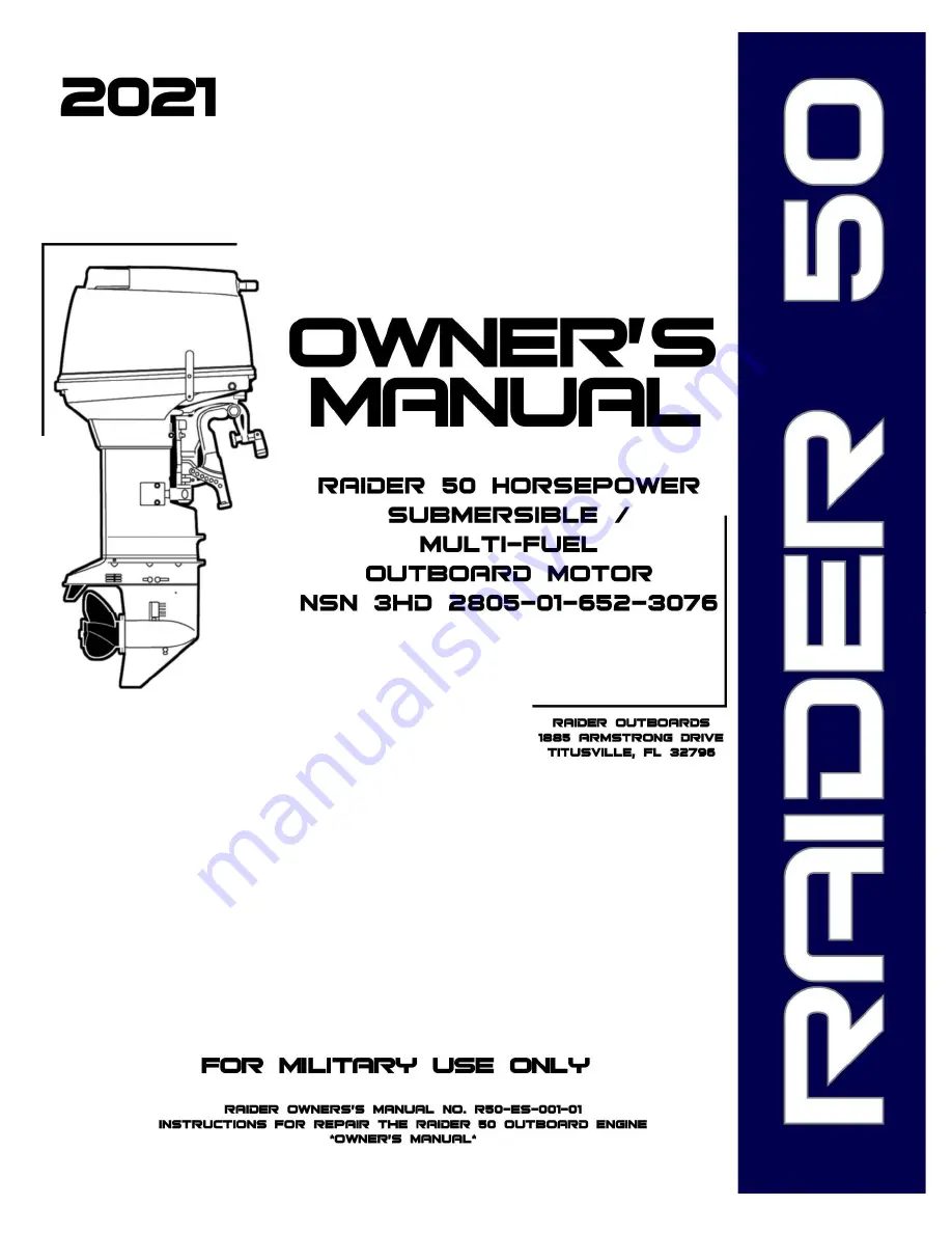 Raider R50ES-001 Owner'S Manual Download Page 1