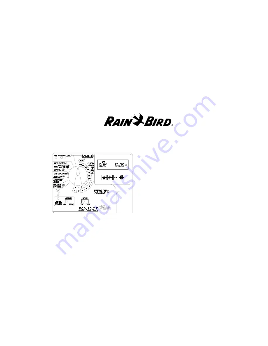 Rain Bird ESP-12LX+ Скачать руководство пользователя страница 1