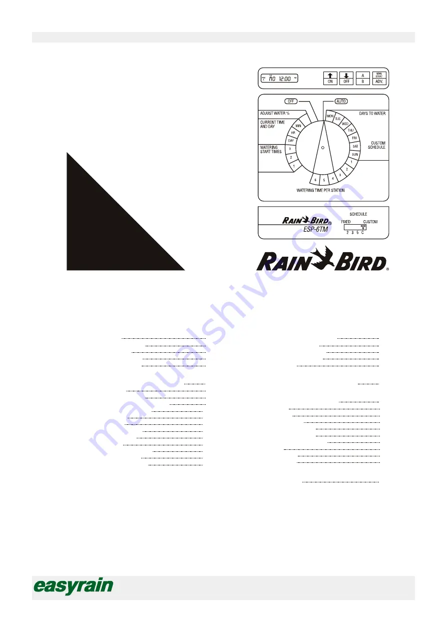 Rain Bird ESP-TM Series Скачать руководство пользователя страница 1