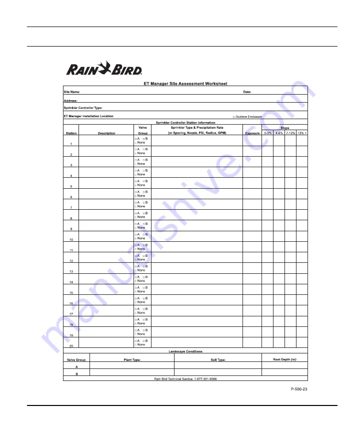 Rain Bird ET Manager Series Скачать руководство пользователя страница 63