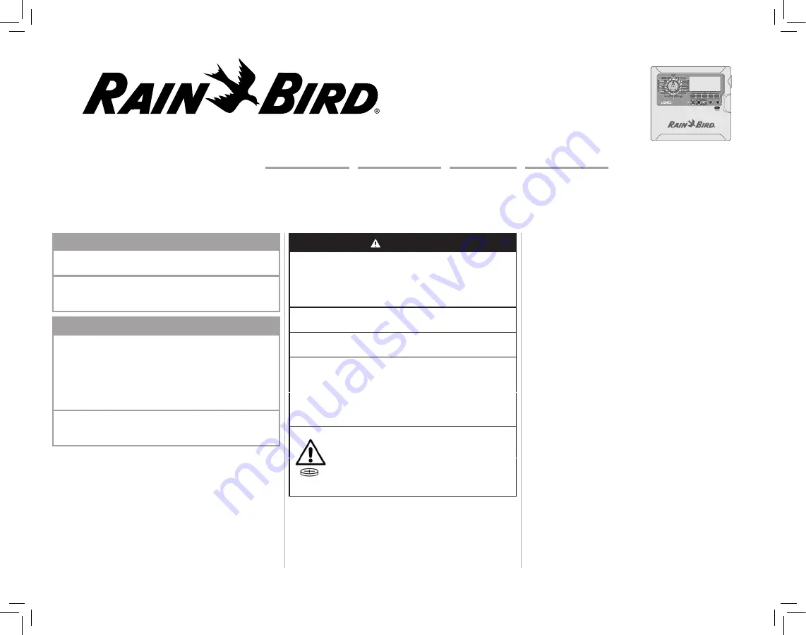 Rain Bird LXME2 Скачать руководство пользователя страница 1