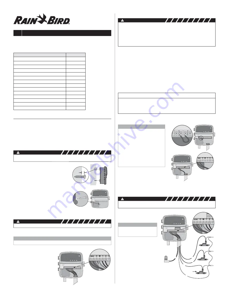 Rain Bird RC2-230V Скачать руководство пользователя страница 5